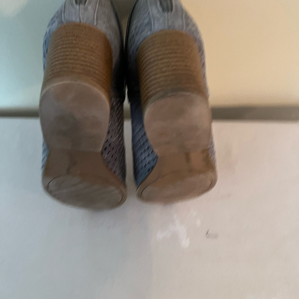 Gray Open Toed Booties - image 6